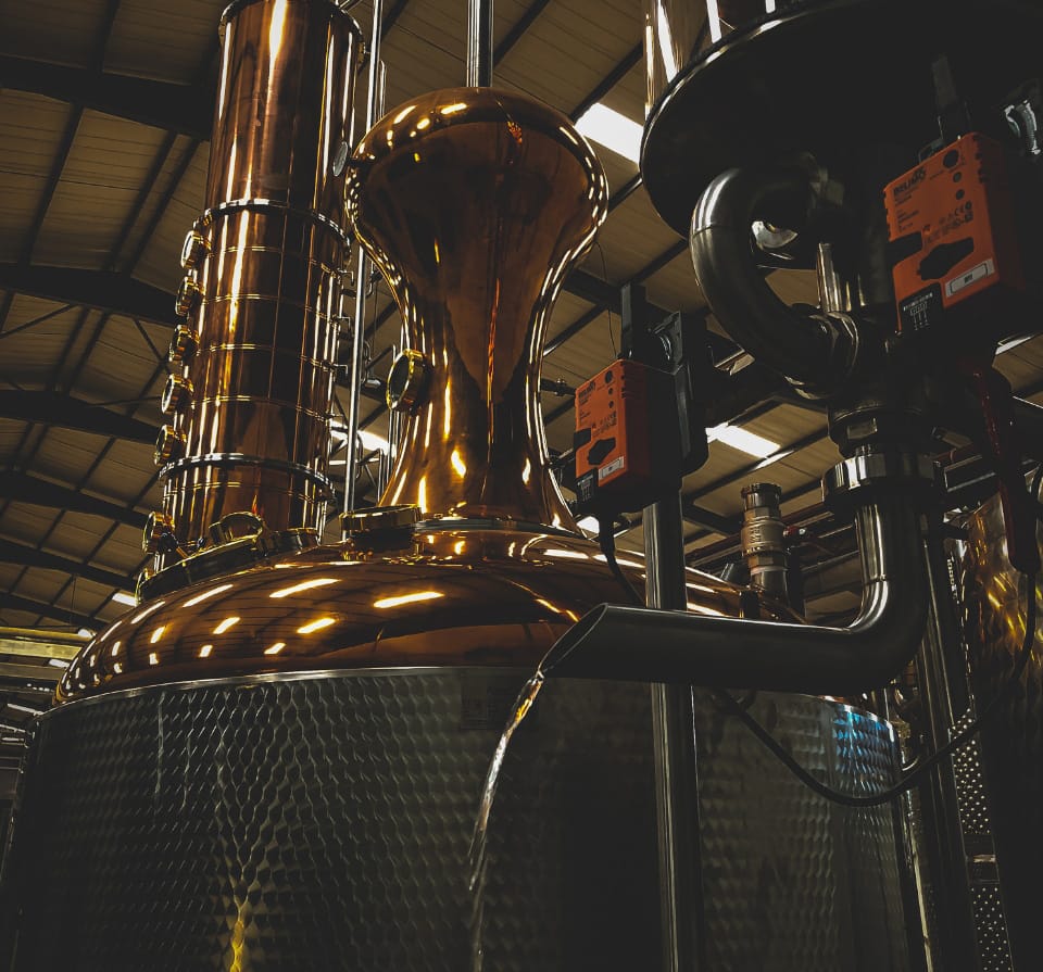 A photo inside of the Kakira Spirits distillery